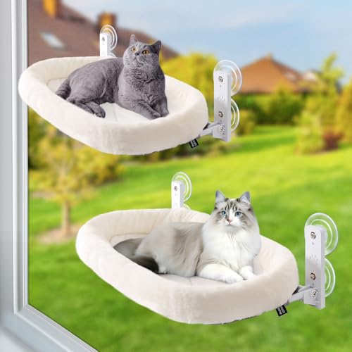 Sunhoo 2PCS Cat Window Perch, 21x11.8in, Holds 40lbs
