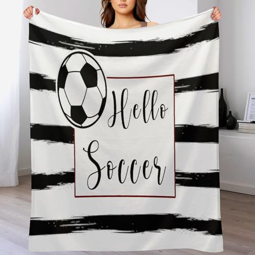 Couverture douillette Hello Soccer plaid confortable pour canapé et voyage