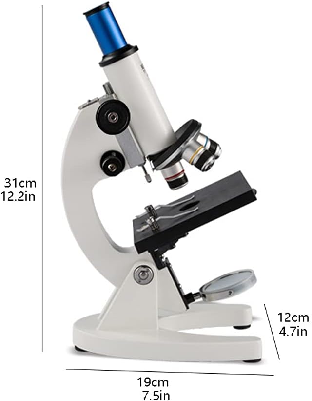 Microscope 40X-640X Compound Monocular Microscopes Illumination Magnifier for Student Beginner Kids Science Kit