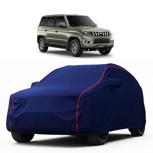 Image of Heavy-Duty Car Cover for Compatible with Mahindra Bolero (2000 to 2025 All Models) Deluxe Car Protection Cover - Waterproof & UV-Resistant All-Season Exterior Protection