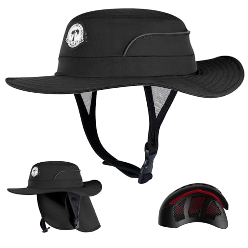 Tontron Surf Hat with Hard Shell & Mesh Chin Straps