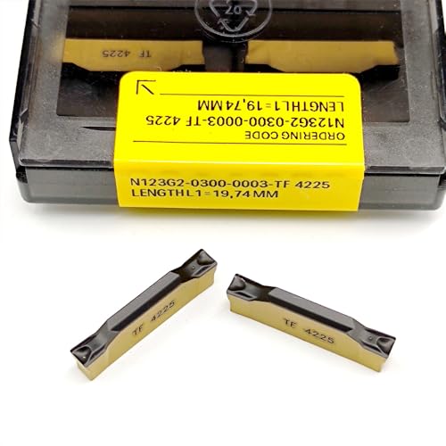 Juego de 10 fresas de carburo para torneado N123G2 miniatura 2
