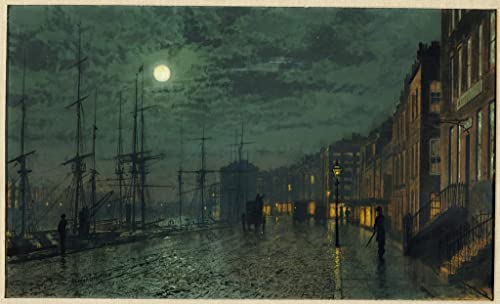 Tableau quais de la ville par Grimshaw impression sur toile 60x90cm