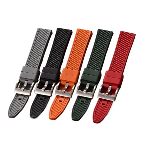 Correa reloj buceo forma bala goma premium de 18mm impermeable alta resistencia 3