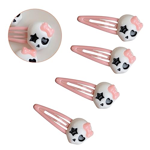 Pinzas para cabello con diseño de calavera estilo punk miniatura 2