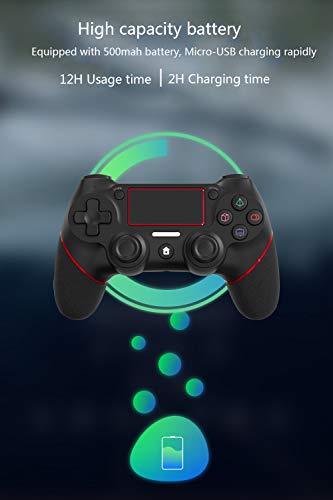 PS4-Wireless-Controller-SHINEZONE-Game-Controller-with-Built-in-SpeakerGyroDouble-VibrationHeadphoneTouch-Panel-Gamepad-for-PS4ProSlimPS3PC-SteamiPadAndroid