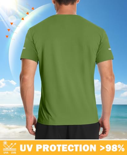 Boyzn Men's UPF 50+ Sun Protection Swim Shirts - Quick Dry Lightweight Rash Guard Beach Swim Tee for Surfing Swimming Fishing - Image 6