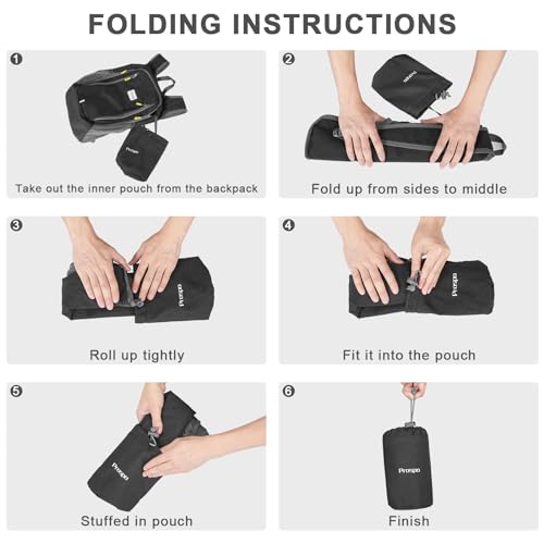 Mochila de senderismo Prospo 12L ligera y plegable miniatura 6
