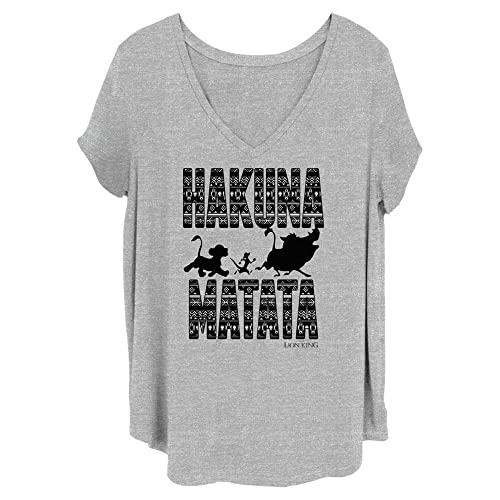 T-Shirt Lion King Disney Femme Short Sleeve Tee Shirt Imprimé Hakuna Matata