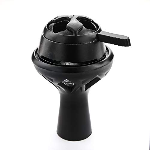 Hookah Bowl Set Vortex Style Silicone Hookah Bowl & Lotus Charcoal Holder Shisha Heat Management Charcoal Funnel Box Burner (Black)