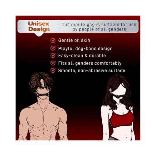 Dog Bone Mouth Gag BDSM Bondage Open Mouth Gag Sex Toy Adjustable Belt - Image 5