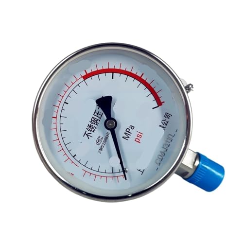 Manomètre à vide Y-100BF en acier inoxydable avec cadran de 100mm et mesure de 0 à 6 MPa