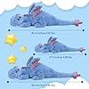 Trsnyl White Dragon Stuffed Animal 2Lbs 27.5", Small Soft Dragon Plush Toy for Kids and Adults, Sturdy Fluffy Plushie Pillow for Comfort and Relaxation #2