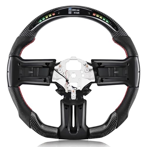VOONKE Real Carbon Fiber Steering Wheel with LED Shift Indicator
