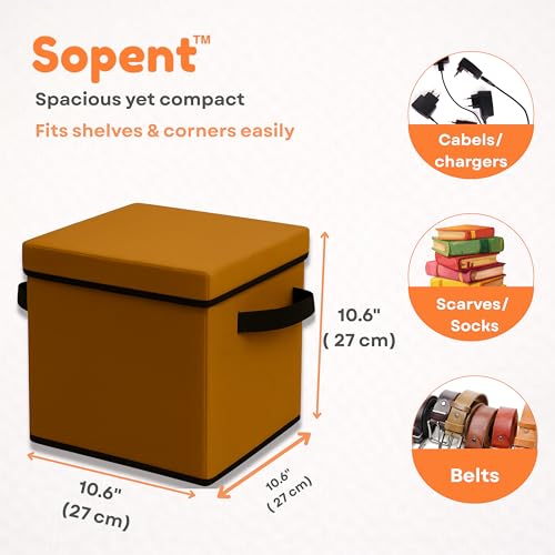 Image of Sopent Foldable Storage Boxes (Yellow Lid)