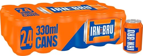 Image of IRN-BRU Carbonated Soft Drink, 24 Pack, 330ml Cans