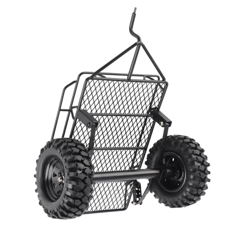 Remorque RC trémie en métal 1/10 avec pneus en caoutchouc robuste