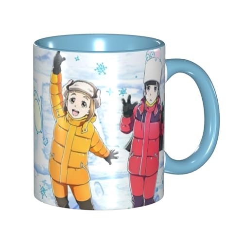 宇宙よりも遠い場所 セラミックマグカップ 食器 大容量コーヒーカップ 330ml 耐熱 おしゃれなマグカップ オフィスホーム用 プレゼントに最適 再利用可能 ギフト 男女兼用 Sky Blue