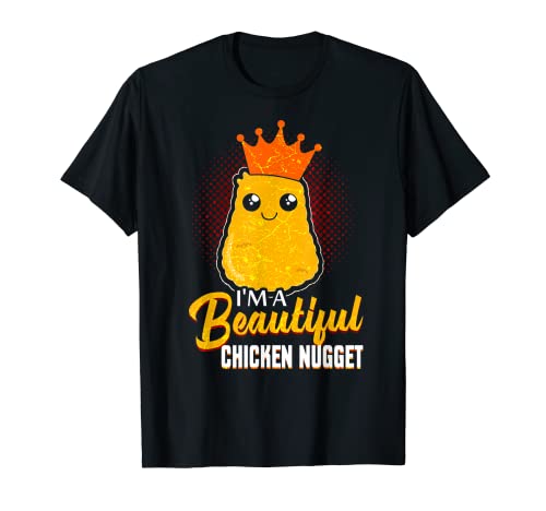 Divertente pollo Nugget Fast Food Costume Pollo Nuggets Abbraccio Maglietta