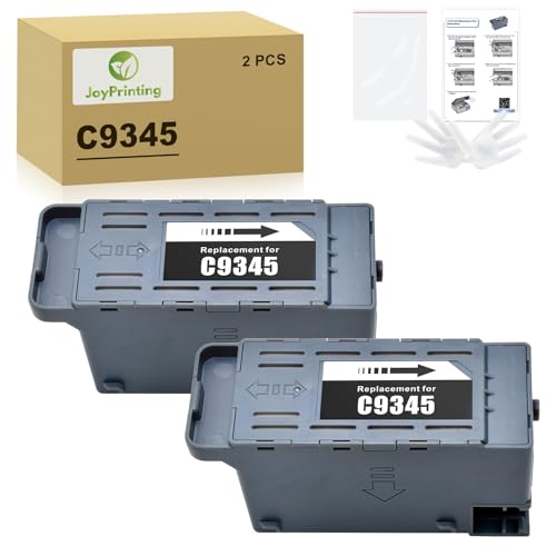 JoyPrinting C9345 Ink Maintenance Box Replacement for EPSON C9345 C12C934591 Work with ET-5880 ET-5850 ET-5800 ET-16600 ET-16650 ET-16150 ET-M16600 WF-7840 Printers (With Chip, 2 Pack)