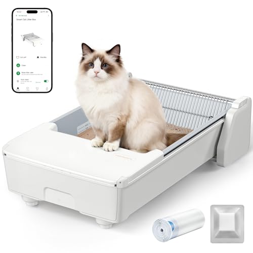 Meowant Selbstreinigende Katzentoilette mit App-Steuerung, Katzenklo Selbstreinigend für Mehrere Katzen,...