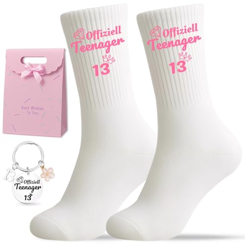 Scinzene OFFIZIELL TEENAGER 13 Socken 34-38 13 Geburtstag Mädchen Socken Geschenke Mädchen 13 Jahre Geschenk 13 Jahre Für Sport Freizeit