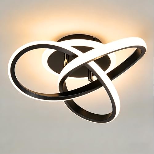 MELAYR Plafonnier LED Moderne 21W, 3000K/4500K/6500K Lampe Plafond 2100lm CRI≥80, Luminaire Plafonnier pour Salon, Chambre, Bureau, Cuisine et Couloir avec Fonction...