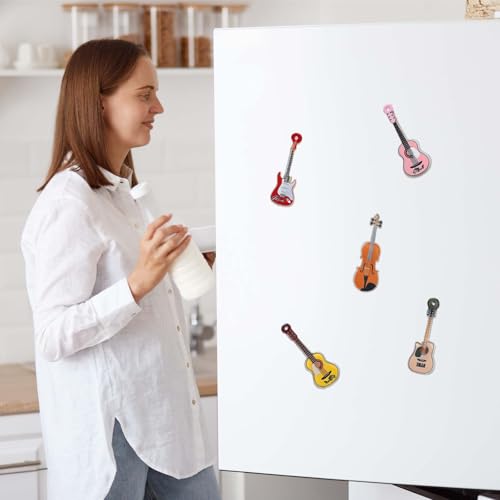 Set de 10 imanes decorativos de guitarra miniatura 5
