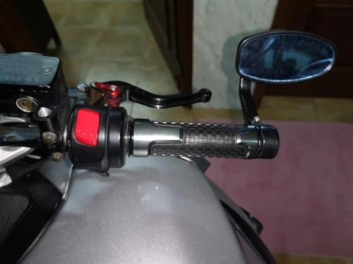 Image of Motorcycle Accessories Handlebar Handle Grips 7 /8'' 22MM Handle Bar for Shadow VT 400 600 750 1100 VT400 VT600 13 (Color : Black)