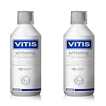 Vitis Whitening Mouthwash 500ml (Pack of 2) – Alcohol-Free Daily Oral Rinse for Teeth Whitening, Enamel Protection & Sensitivity Relief – Mint Flavour with Hydroxyapatite Technology