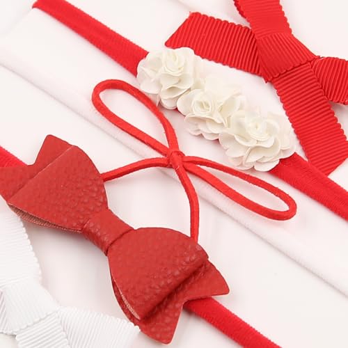 Newborn Bows Soft Elastics Baby Girl Headbands Nylon Hair Bows Hairbands Stretchy Hair Accessories for Newborn Infant Toddlers Little Girl2