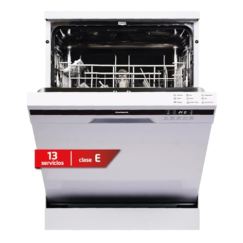 Corberó - Lavavajillas Plus 60cm | CLVG656W | 13 cubiertos | 5 Programas | 4 Temperaturas | Display LED | Media Carga | Función Secado Extra | Inicio Diferido | Compatible con tablets 3 en 1 | Blanco