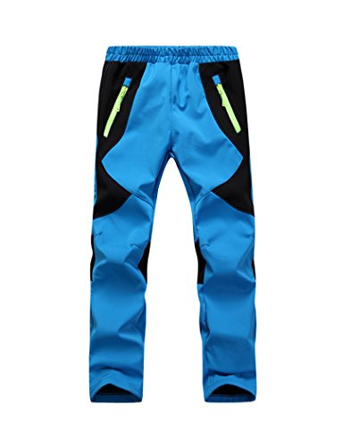 Youth Snow Pants with Reinforced Knees and Seat,Warm Climbing Trousers For Boys