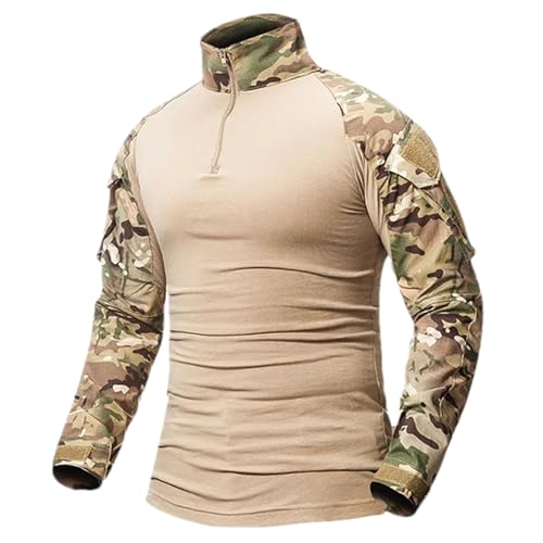 T-shirt tactique manches longues homme Camo1 pour paintball et militaire
