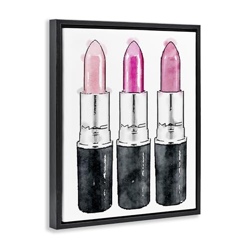 Image of Stupell Industries 'Three Pink Lipsticks'| Floating Frame Canvas Art