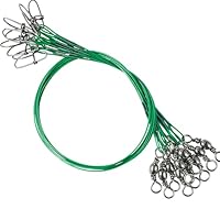 9Tong Wirbel Schnur Angelvorfach Stahl Draht Rostfrei Angelvorfächer Süßwasser Fliegen Salzwasser Drahtvorfach Angeln #1 20lb 5.9in 50pcs