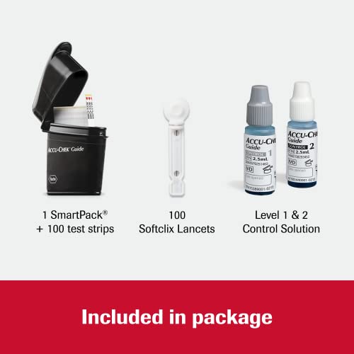 Accu-Chek Softclix Diabetes Blood Sugar Test Kit for Diabetic Glucose Monitoring: 100 Softclix Lancets, 100 Guide Test Strips, and Control Solution (Packaging May Vary) - Thumbnail 3