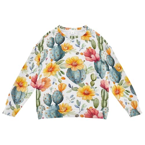 JUNZAN Safari Cactus Retro Kids Boys Sweatshirts Hoodies Long Sleeve Boys Sweat Shirt Athletic 4T