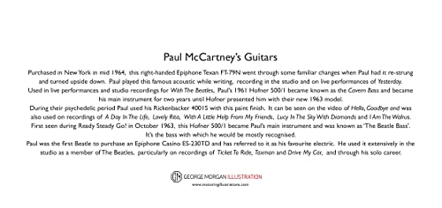 Paul McCartney’s Guitars Carte de vœux Format DL - Les Beatles, Paul McCartney, John Lennon, RIngo Starr, George Harrison Paul McCartney's Guitars Carte de vœux Format DL – Image 3