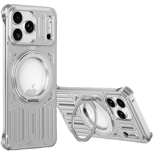 IPhone 17 / 17 Air / 17 Pro / 17 Pro Max p ^MechaP[XAyʃA~z[t[AMxg\  360°}OlbgOX^h(Silver,17)