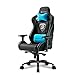 Sharkoon Skiller SGS4 Chaise Gamer, Cuir synthétique, Noir/Bleu, 58 x 60,5 x 139 cm