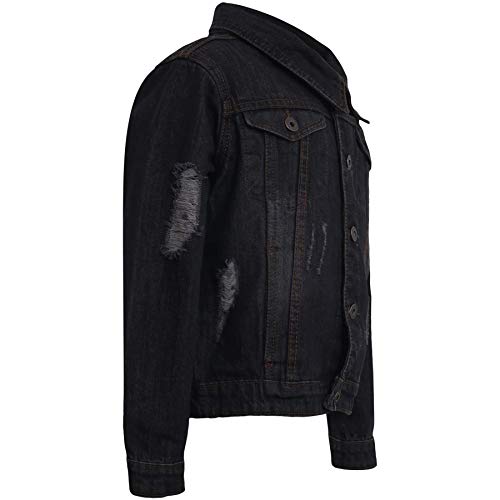Boys Denim Jackets Ripped Fashion Faded Jeans Jacket Stylish Coats Age 3-13 Years4