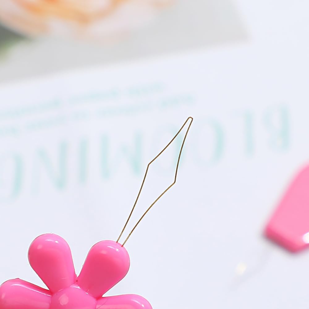 40 PCS Needle Threader Set, Flower Shape Colorful Needle Threader Kit Used for Hand Sewing Cross Stitch Repair Clothing, Assorted Colors Designed for Mending Clothes