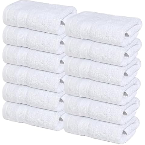 Infinitee Xclusives Premium White Washcloths Set Cover
