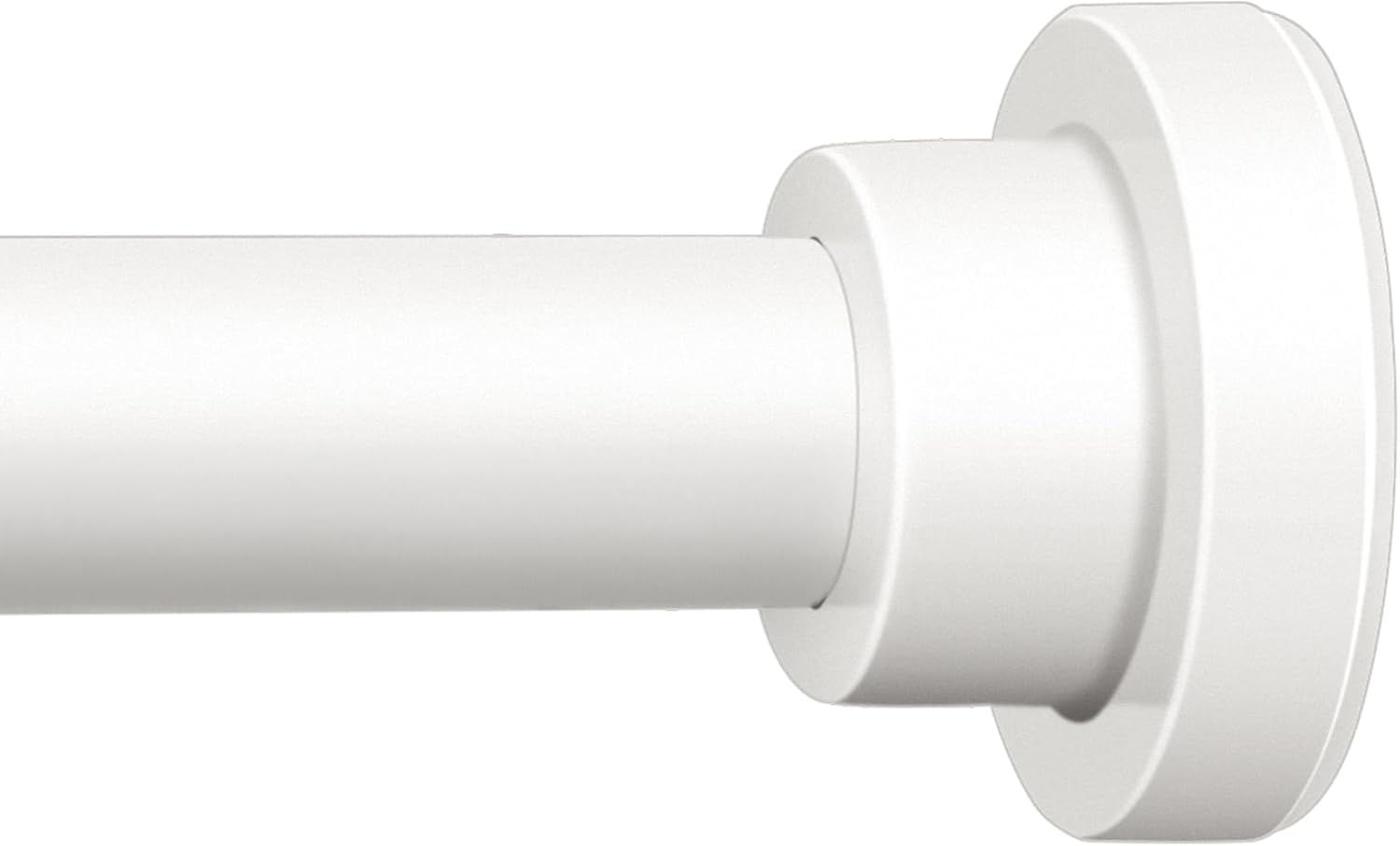 ENJOYBASICS Extendable Curtain Poles Shower Curtain Rod 81-109cm Tension Pole No Drilling, Never Rust Non-Slip Telescopic Pole for Clothes, Shower Curtain Rail for Bathroom, Closet, Window, White