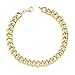 Bracelet Gold 18k creux 20cm. Mousqueton de fermeture barbue chaîne de l'homme