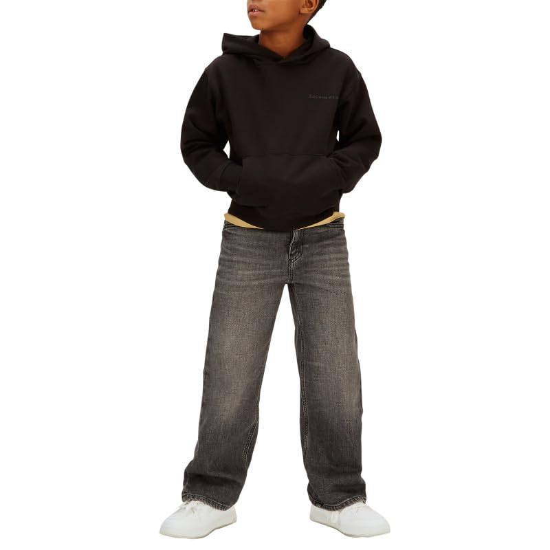 Calvin Klein Relaxed Back AW Hoodie Ib0ib02618 Felpa con Cappuccio Bambini e Ragazzi