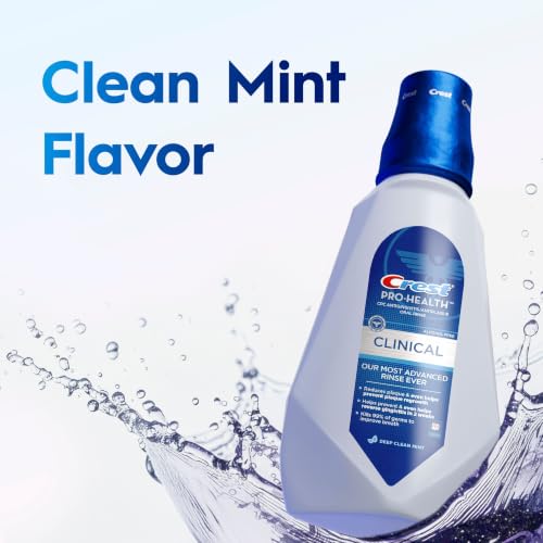 Crest Pro-Health Clinical Mouthwash with CPC, Alcohol Free, Gingivitis Treatment, Deep Clean Mint, 473 Ml (16 fl oz), 4 Count - image 6