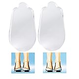 Unisex Plantilla de Talón de Silocina,Las plantillas de talón de silicona suave absorben los golpes para el dolor de talón y las espuelas del talón, para Corrección Ortopédico de O/X Piernas (un par)