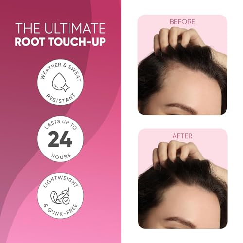 GBG Hairline Powder, Dark Brown - 48-Hour Coverage Root Touch Up Powder for Bald Spots, Instant Hair Loss Concealer & Brightening Highlights - Hair Fillers for Thinning Hair for Women & Men, 4g